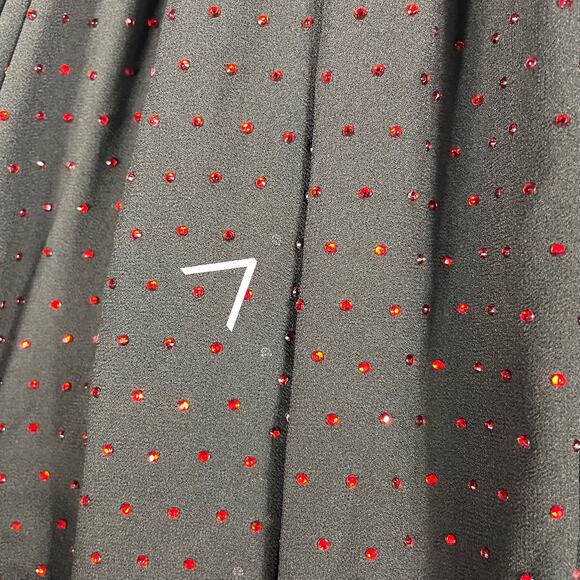 Dundas Gem Jumpsuit Black Ruby Crystal Embellished‎ Sheer Sz S - Picture 12 of 12